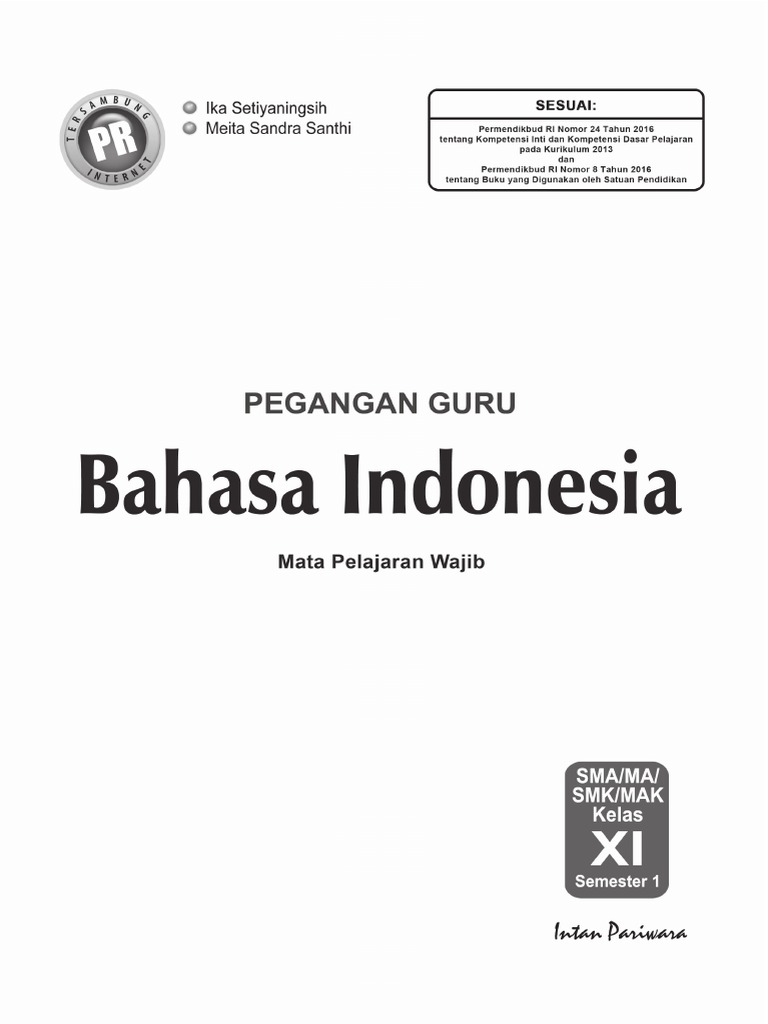 Kunci Bahasa Indonesia Xi A K 13 Edisi 2017 Pdf