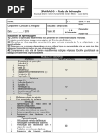 Trabalho Científico 6º Ano