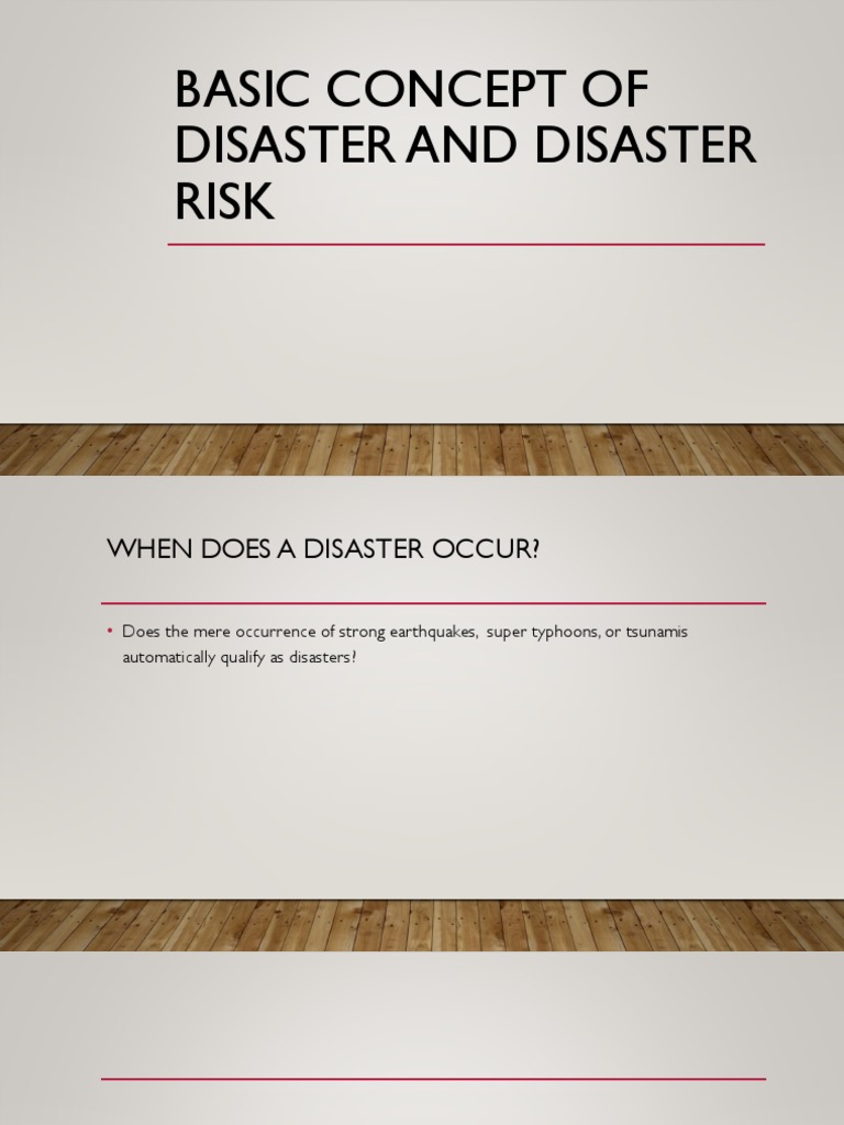 Understanding Disaster and Risk Concepts | PDF