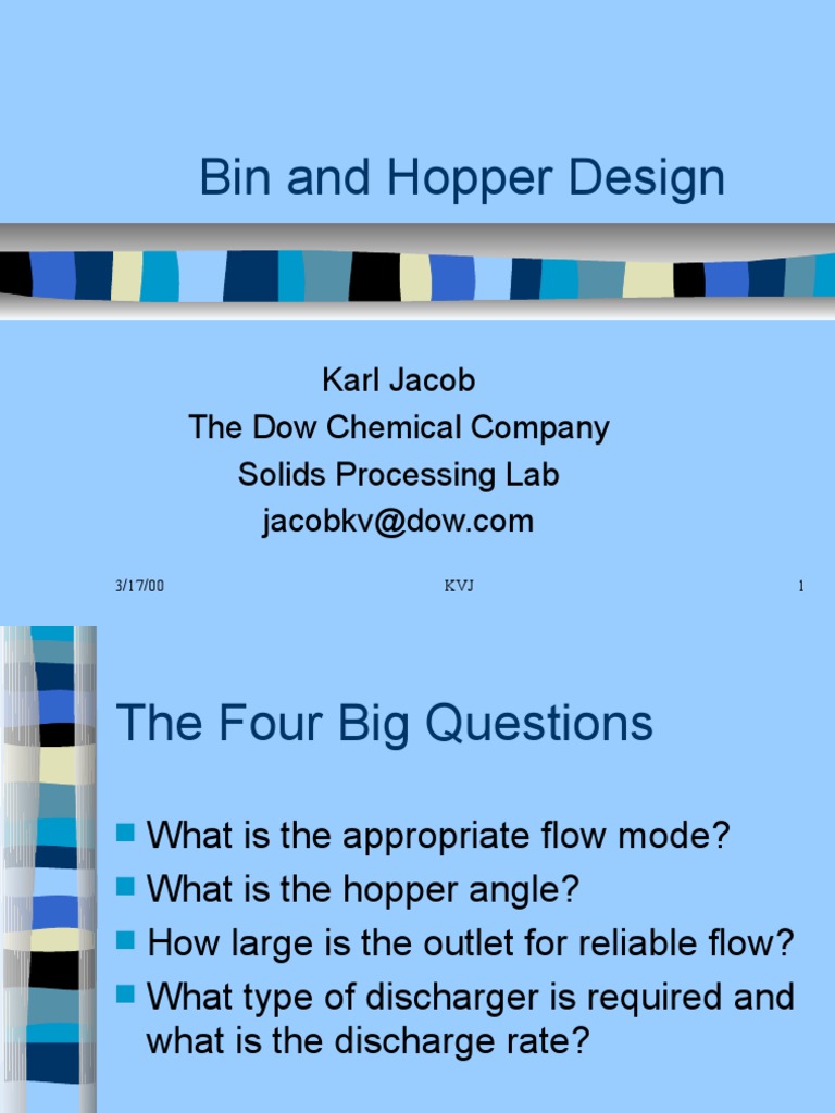 Hopper Design and Flow Analysis | PDF | Home & Garden