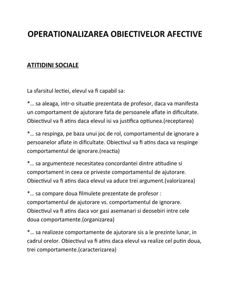 Obiective Afective Pdf