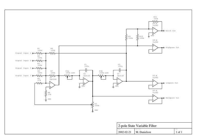 Simple Two Pole State Variable Filter | PDF | Electrical Engineering ...