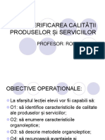 Verificarea Calității Produselor Și Serviciilor