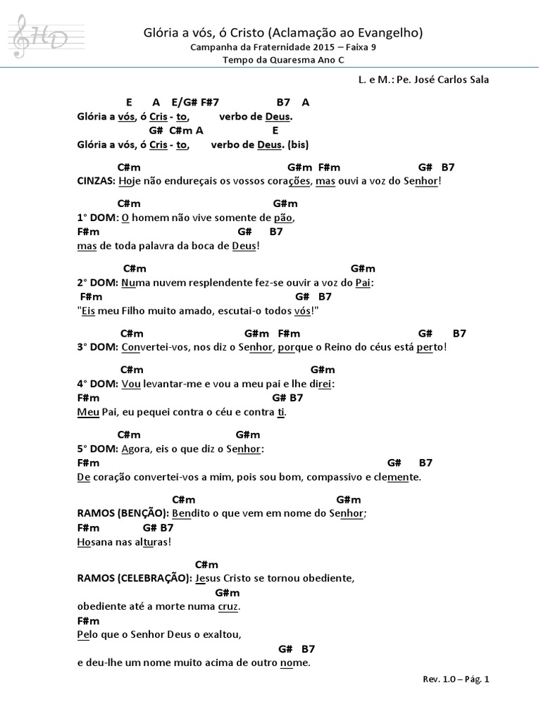 Glória A Vós Ó Cristo Verbo de Deus | PDF | Logos (cristianismo) | Jesus