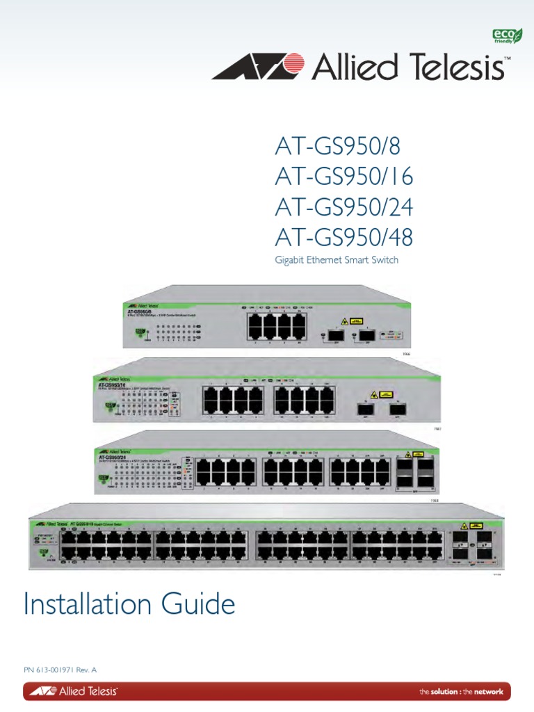 GS950 XX Series IG Rev A | PDF | Network Switch | Network Topology