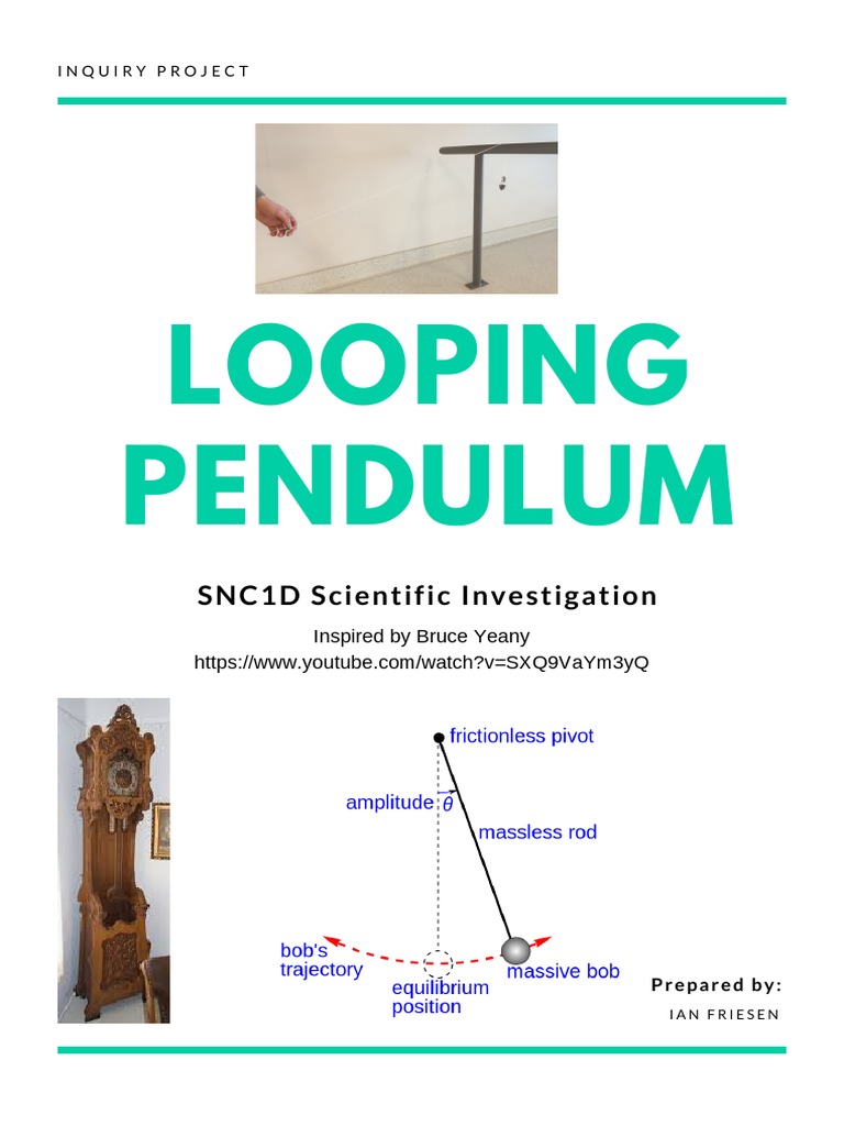 looping pendulum inquiry assignment Experiment Scientific Method