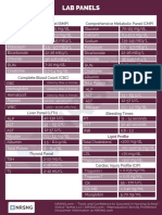 Basic Metabolic Panel (BMP) Comprehensive Metabolic Panel (CMP)