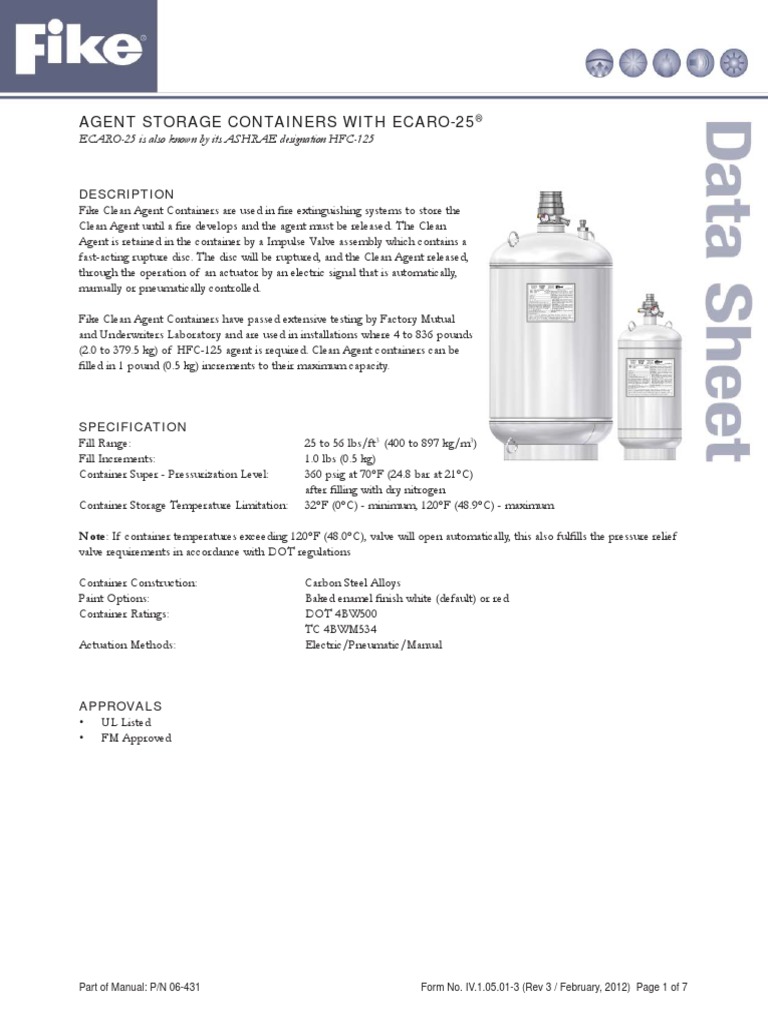 Agent Storage Containers With Ecaro-25 PDF | PDF | Switch | Valve