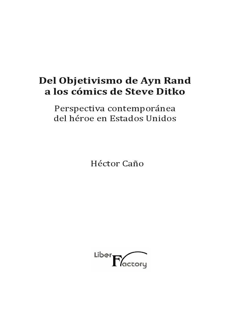 Del Objetivismo de Ayn Rand A Los Cómics de Steve Ditko Avance | PDF | Ayn  Rand | Vladimir Lenin
