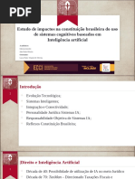 Estudo de Impactos Na Constituição Brasileira Do Uso de Sistemas Baseados Em Inteligência Artificial