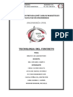 Tecnologia Del Concreto Informe de La 1° Unidad PDF