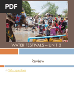 Water Festivals - Unit 3