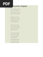Poezie Mică Pentru Degeţel