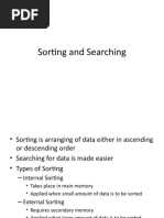 Sorting and Searching