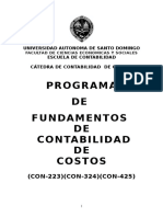 Programa de Fundamentos de Contabilidad de Costos (Con-223)
