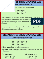 Ecuaciones 2X2 Metodo de Igualacion
