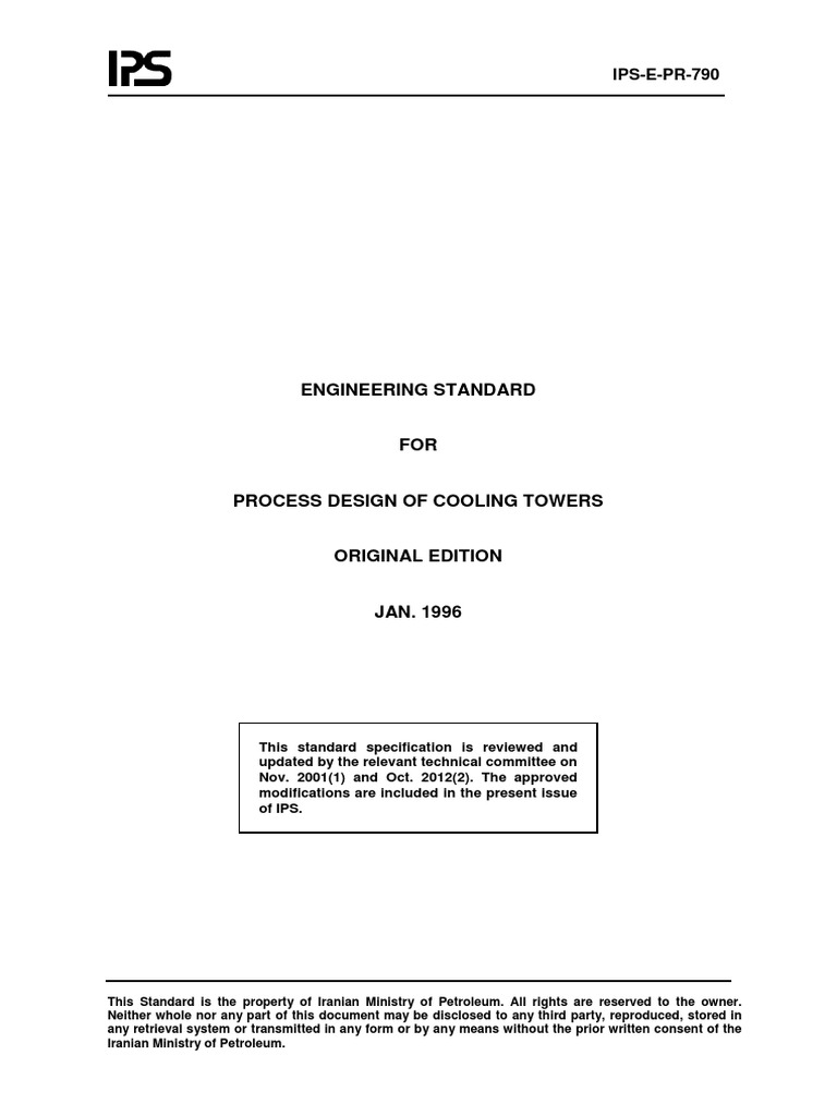 Cooling Tower Design Standards | PDF | Heat Transfer | Water