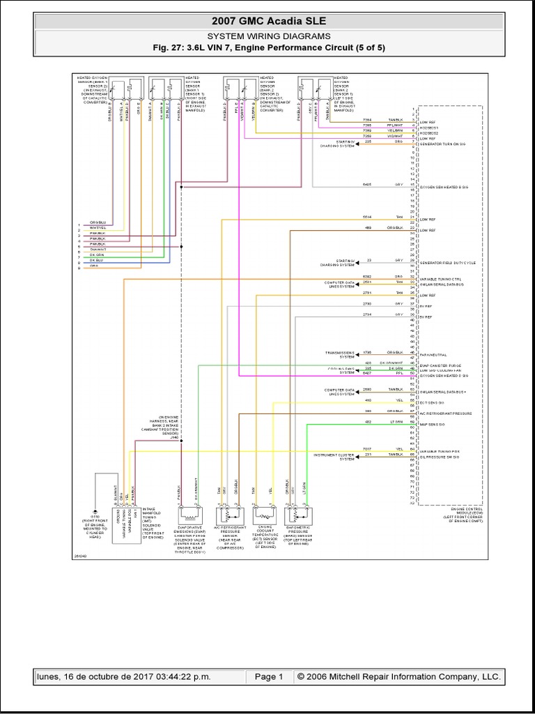 Acadia Auto Wiring Diagrams