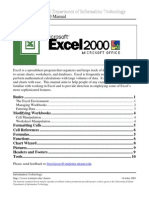 Microsoft Excel 2000 Manual: Freeclasses@students - Miami.edu