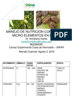 Manejo de Nutrición Inifap Hermosillo