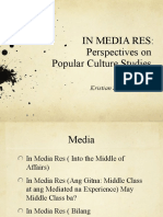 In Media Res: Perspectives On Popular Culture Studies in Bikol