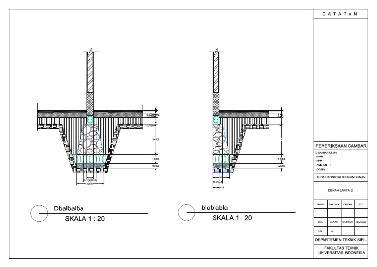 Gambar Detail Pondasi Batu Kali | PDF