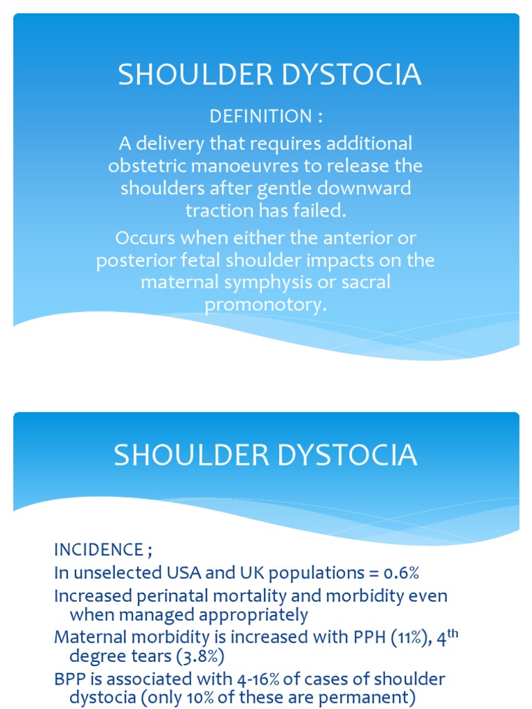 Shoulder Dystocia PDF Shoulder Anatomical Terms Of Motion