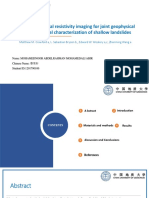 Using 2-D Electrical Resistivity Imaging For Joint Geophysical and Geotechnical Characterization of Shallow Landslides