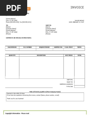 Simple invoice