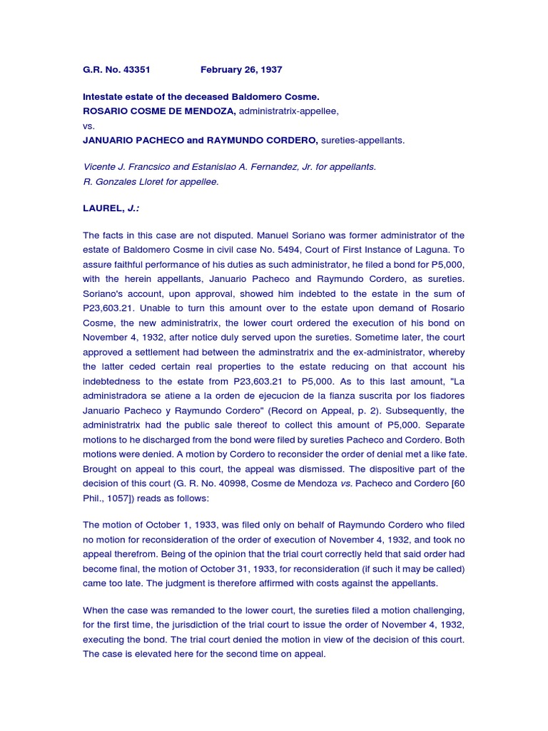Rule 81 83 Cases | PDF | Surety Bond | Lawsuit