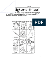 High and Low Worksheet