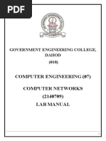 Computer Engineering (07) Computer Networks (2140709) Lab Manual