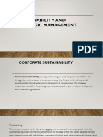 Sustainability and Strategic Management