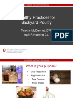 Healthy Practices For Backyard Poultry: Timothy Mcdermott DVM Ag/Nr Hocking Co