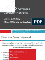 Advanced Computer Networks: Lecture 2: History (Hint: Al Gore Is Not Involved)