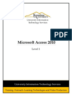 Microsoft Access 2010: Level 1