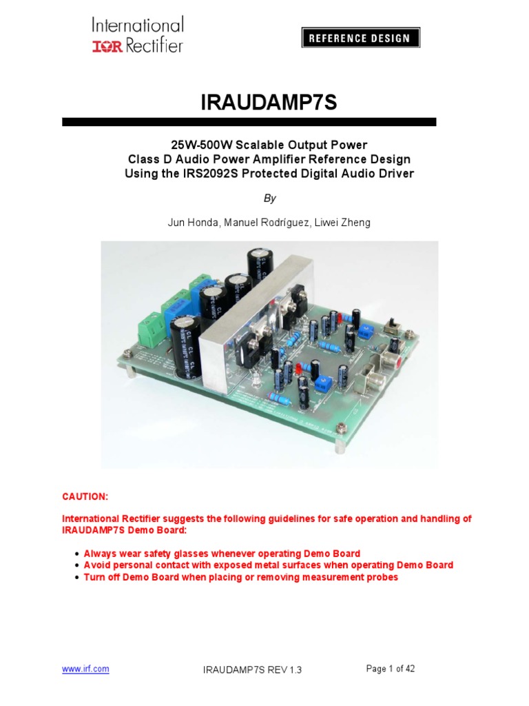 Scalable Class D Audio Amplifier Design | PDF | Information And ...