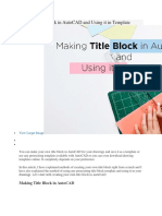 Making Title Block in AutoCAD and Using it in Template.docx