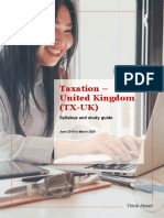 Taxation - United Kingdom (TX-UK) : Syllabus and Study Guide