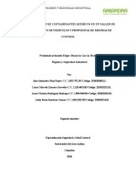 Identificación de contaminantes químicos en taller automotriz