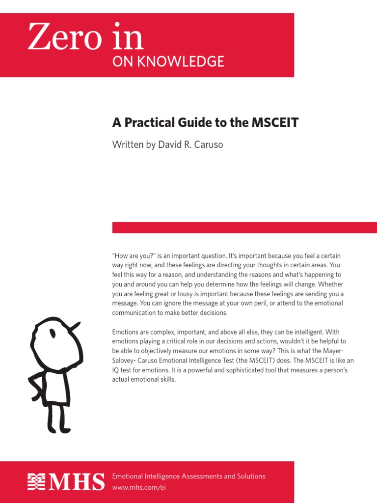 Practical Guide To MSCEIT PDF | PDF | Emotional Intelligence ...