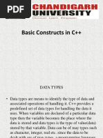 Basic Constructs in C++