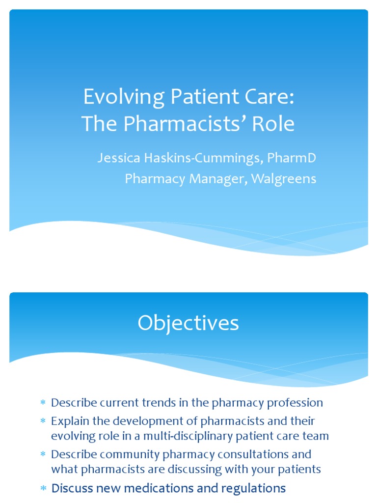 Evolving Role of Pharmacists in Patient Care | PDF | Pharmacy | Health Care