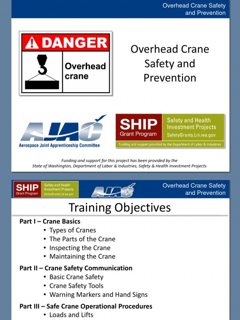 Overhead Crane Safety Training | PDF | Crane (Machine) | Elevator