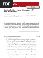O estilo televisivo e sua pertinência para a TV como prática cultural