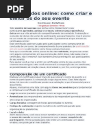 Certificados - Como Criar e Emitir Os Do Seu Evento