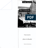 Agamben - Que Es La Filosofia PDF