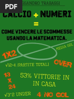 Calcio + Numeri = Come vincere le scommesse usando la matematica. Impara a scommettere come un esperto