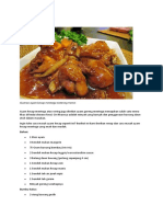 Resep Ayam Kecap Mentega