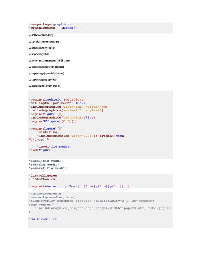LaTeX Document Setup Guide | PDF | Teaching Methods & Materials